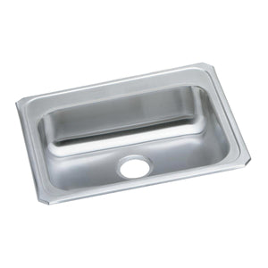 Alternate Image for Elkay Celebrity 25" Drop In/Topmount Stainless Steel ADA Kitchen Sink, Brushed Satin, No Faucet Hole, GECR25210