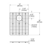 Elkay Stainless Steel 15" x 18" x 11/16" Bottom Grid, GFOBG1619SS