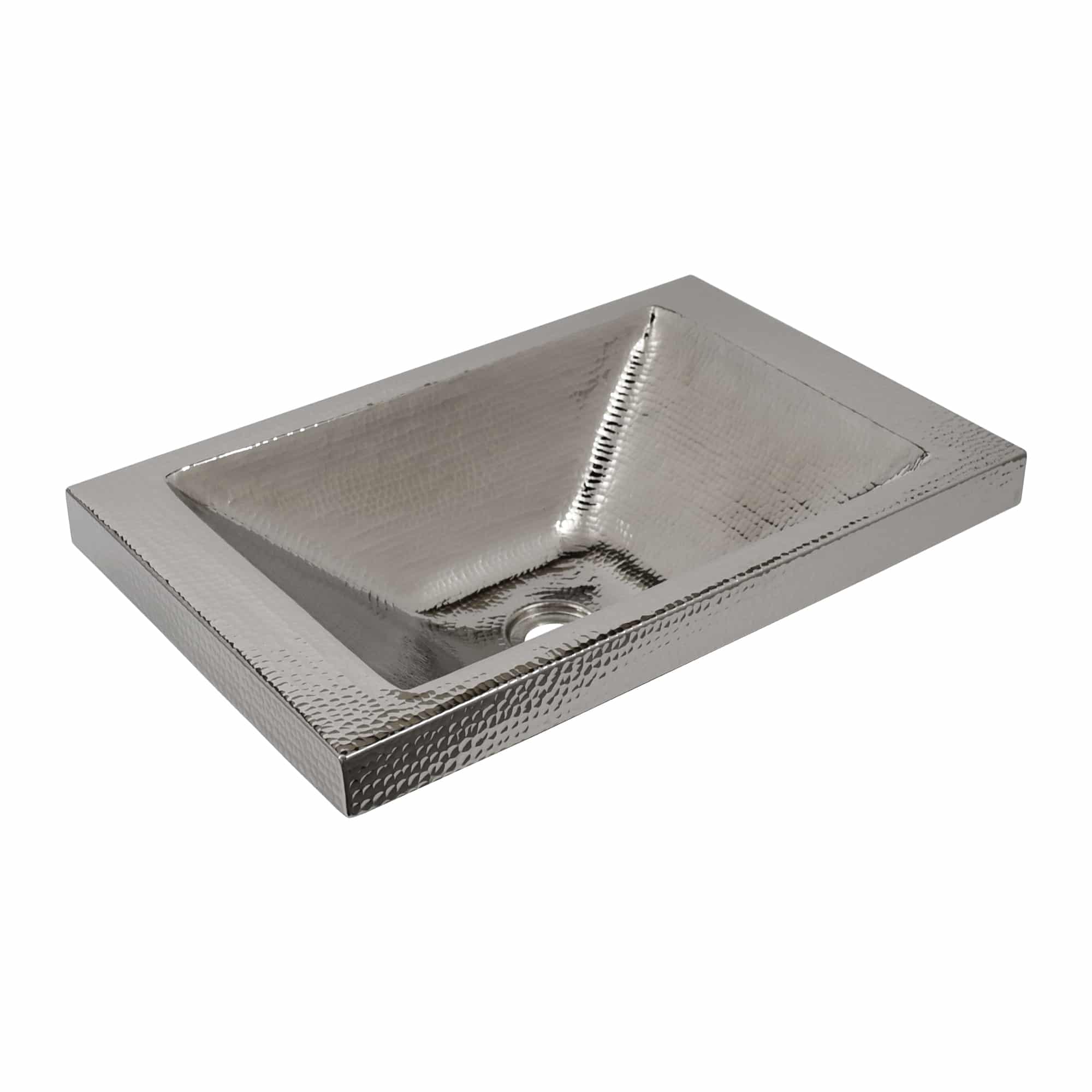 Native Trails Hana 20" x 13" Rectangle Drop In Nickel Bathroom Sink, Polished Nickel, CPS842