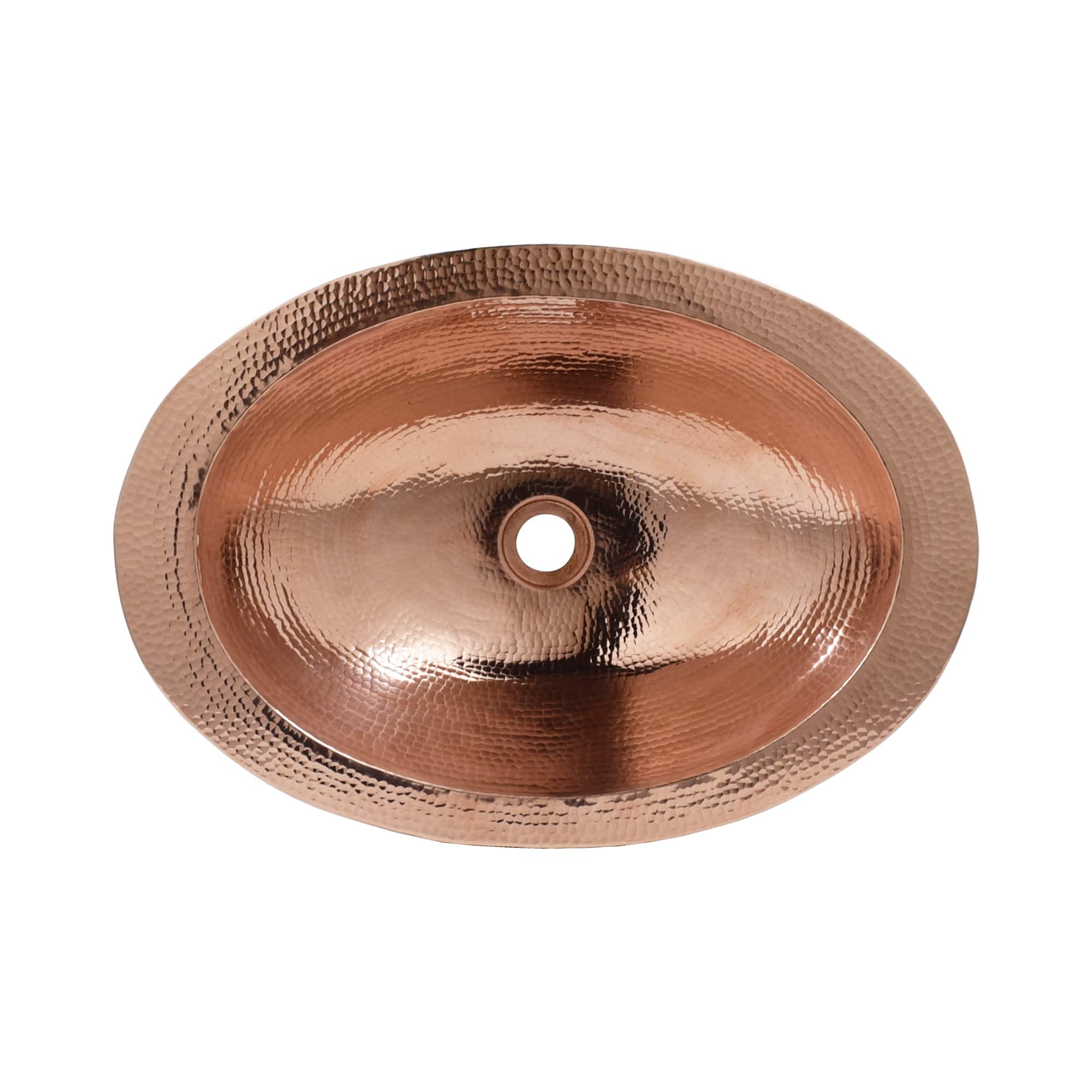 Native Trails Hibiscus 21" x 14.5" Oval Drop In Copper Bathroom Sink, Polished Copper, 16 Gauge, CPS443 Product Image