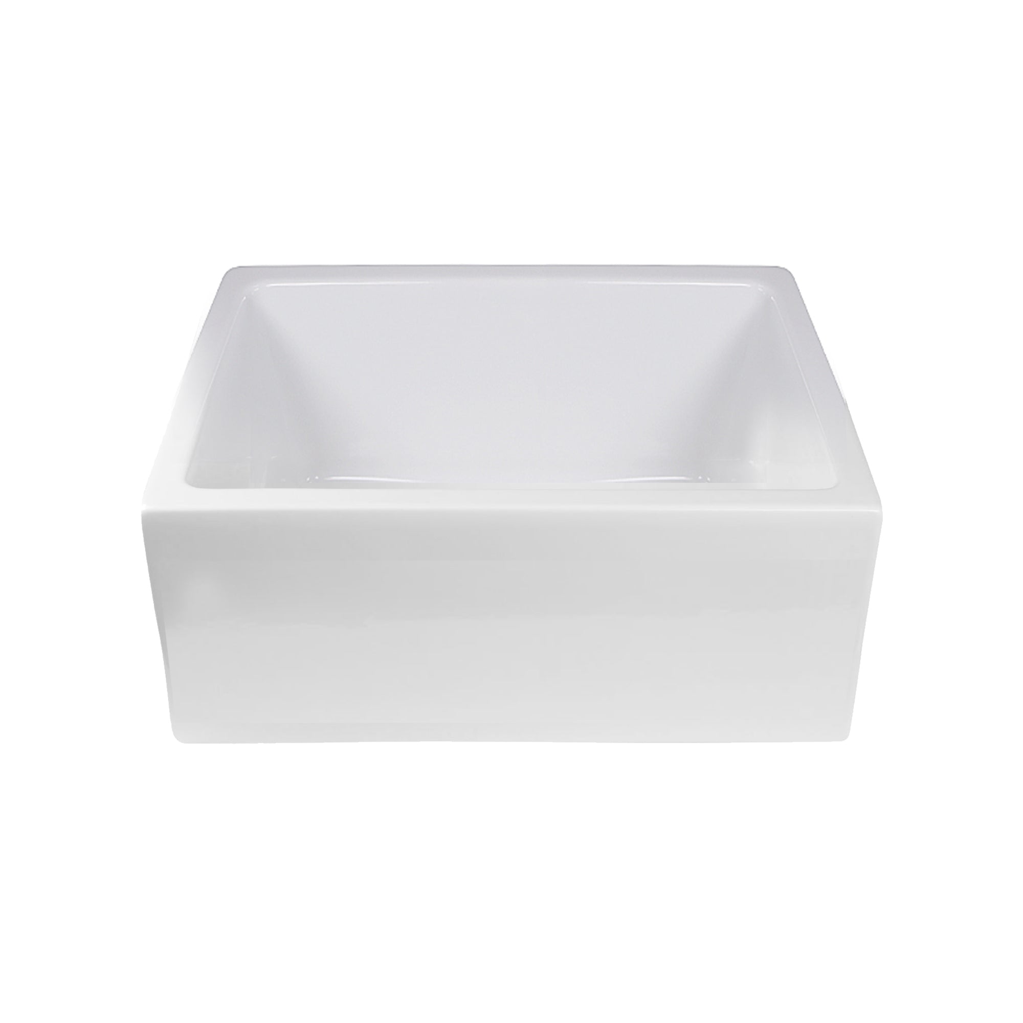Nantucket Sinks Cape 24" Fireclay Farmhouse Sink, White, Hyannis-24