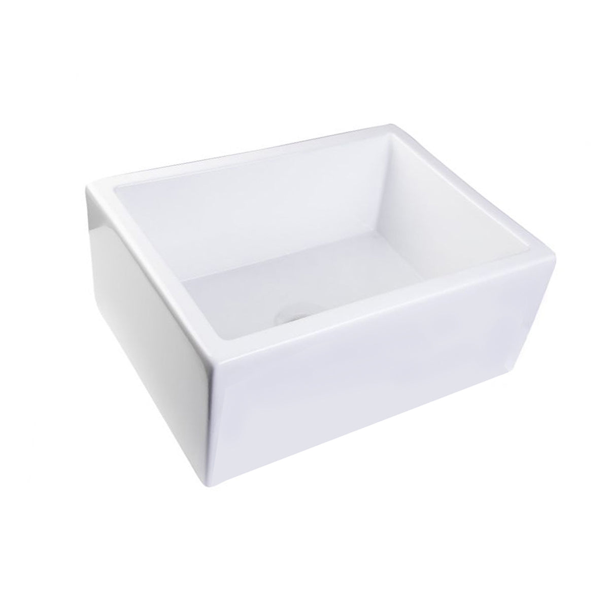 Nantucket Sinks Cape 24" Fireclay Farmhouse Sink, White, Hyannis-24
