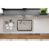 Elkay Lustertone Classic 43" Drop In/Topmount Stainless Steel Kitchen Sink, Lustrous Satin, 18 Gauge, Includes Drainboard, ILGR4322R0