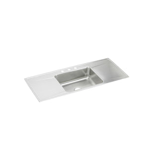 Alternate Image for Elkay Lustertone Classic 54" Drop In/Topmount Stainless Steel Kitchen Sink, Lustrous Satin, Includes Drainboard, 3 Faucet Holes, ILR5422DD3
