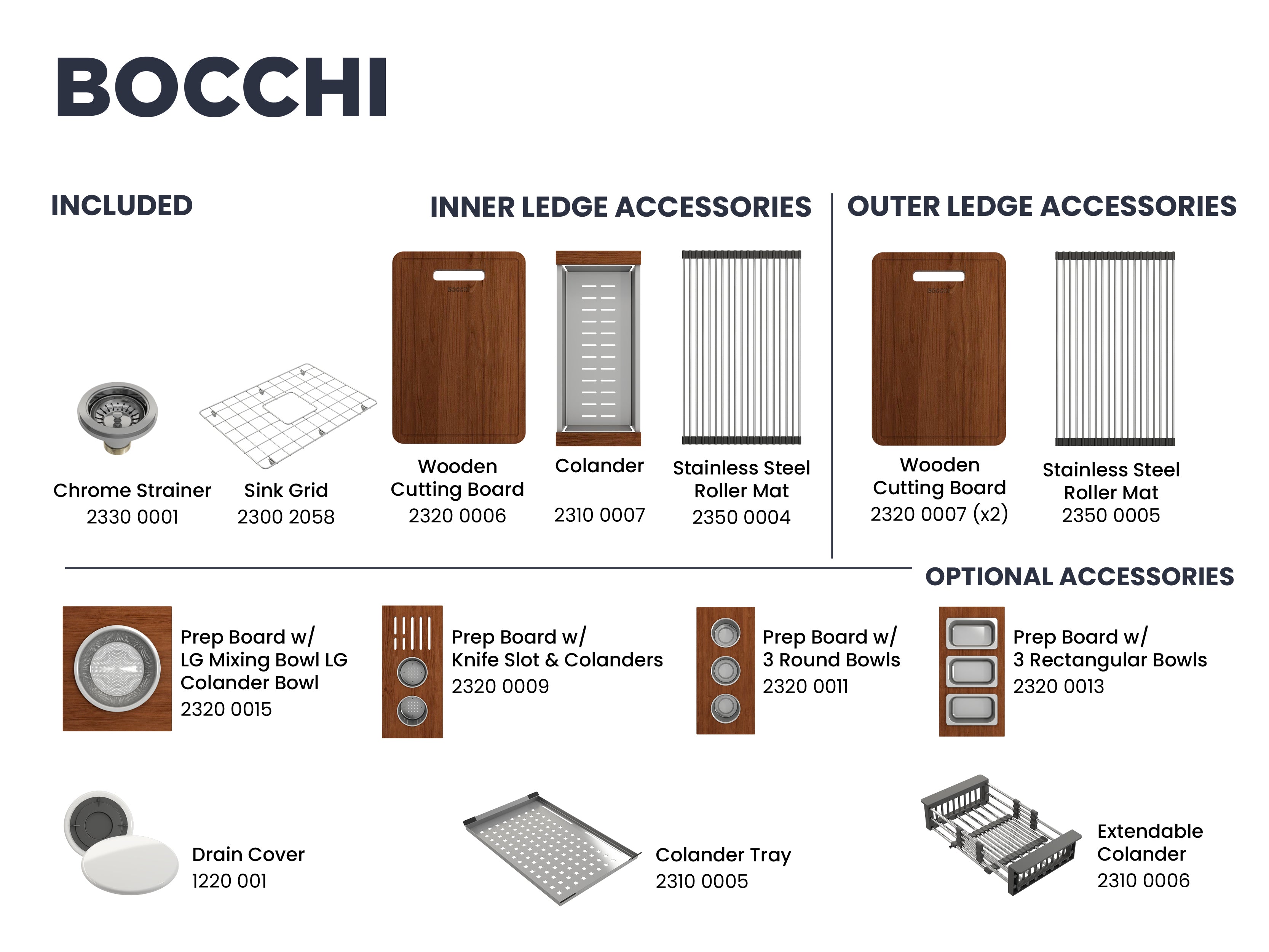 BOCCHI Baveno Uno 27" Dual Mount Fireclay Workstation Kitchen Sink Kit with Accessories, White, 1633-001-0132