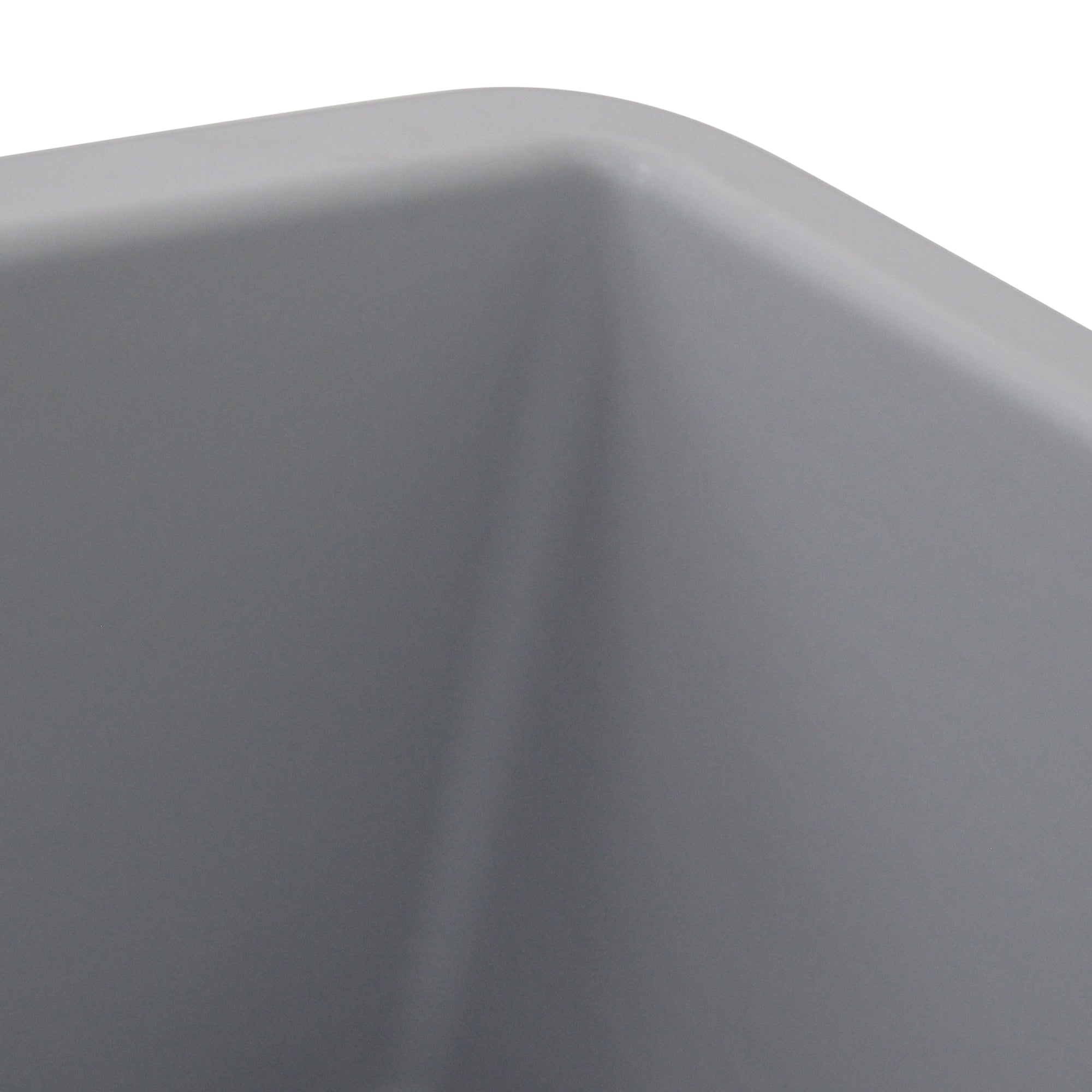 Nantucket Sinks Island 24" Dual Mount Fireclay Kitchen Sink with Accessories, 67/33 Double Bowl, Matte Grey, ISFC24x18GR-DB2