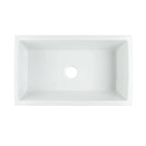 Nantucket Sinks Island 33" Fireclay Farmhouse Sink with Accessories, White, ISFCW33x18SO