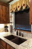 Installation Image of Premier Copper Products 33" Copper Kitchen Sink, 50/50 Double Bowl, Oil Rubbed Bronze, K50DB33199