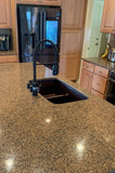 Installation Image of Premier Copper Products 33" Copper Kitchen Sink, 60/40 Double Bowl, Oil Rubbed Bronze, K60DB33199-SD5