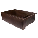 Main Image of Premier Copper Products 33" Copper Farmhouse Sink, 70/30 Double Bowl, Oil Rubbed Bronze, KA70DB33229-SD5