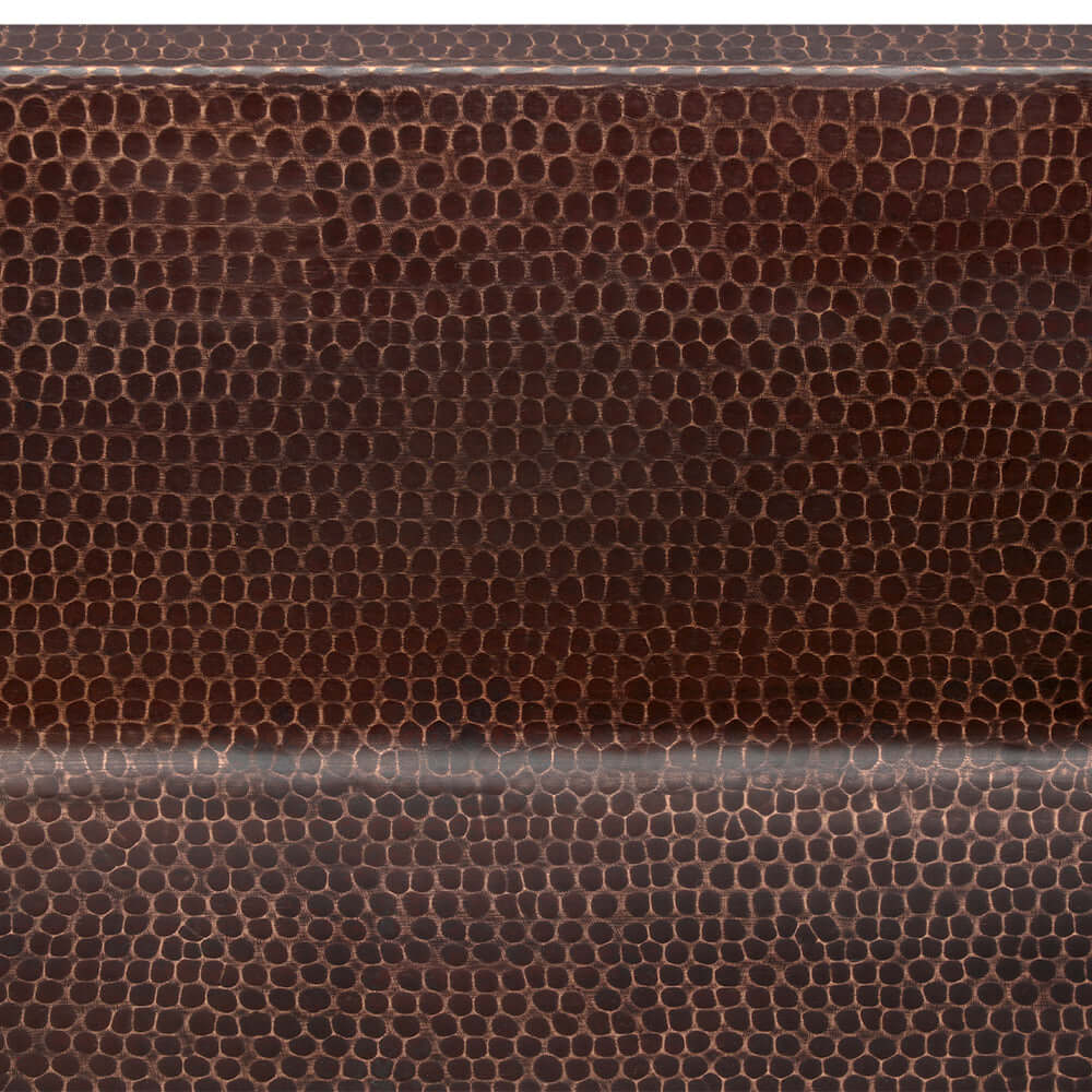 Premier Copper Products 33" Hammered Copper Farmhouse Sink, Glazed Black, 14 Gauge, KASBLK33229