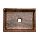 Alternative View of Premier Copper Products 25" Copper Farmhouse Sink, Oil Rubbed Bronze, KASDB25229