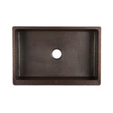 Alternative View of Premier Copper Products 30" Copper Farmhouse Sink, Oil Rubbed Bronze, KASDB30229S