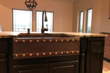 Installation Image of Premier Copper Products 33" Copper Farmhouse Sink, Oil Rubbed Bronze, KASDB33229BS