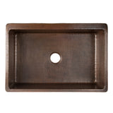 Alternative View of Premier Copper Products 33" Copper Farmhouse Sink, Oil Rubbed Bronze and Nickel, KASDB33229G-NB