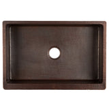 Alternative View of Premier Copper Products 33" Copper Farmhouse Sink, Oil Rubbed Bronze, KASDB33229S