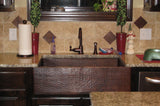 Installation Image of Premier Copper Products 33" Copper Farmhouse Sink, Oil Rubbed Bronze, KASDB33229