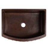 Alternative View of Premier Copper Products 30" Copper Farmhouse Sink, Oil Rubbed Bronze, KASRDB30249BS