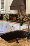 Installation Image of Premier Copper Products 30" Copper Farmhouse Sink, Oil Rubbed Bronze, KASRDB30249