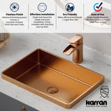 Karran Kassel 1.2 GPM Single Lever Handle Lead-free Brass ADA Bathroom Faucet, Basin, Brushed Copper, KBF440BC