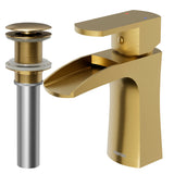 Karran Kassel 1.2 GPM Single Lever Handle Lead-free Brass ADA Bathroom Faucet, Basin, Brushed Gold, KBF440BG