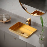 Karran Kassel 1.2 GPM Single Lever Handle Lead-free Brass ADA Bathroom Faucet, Basin, Gold, KBF440G