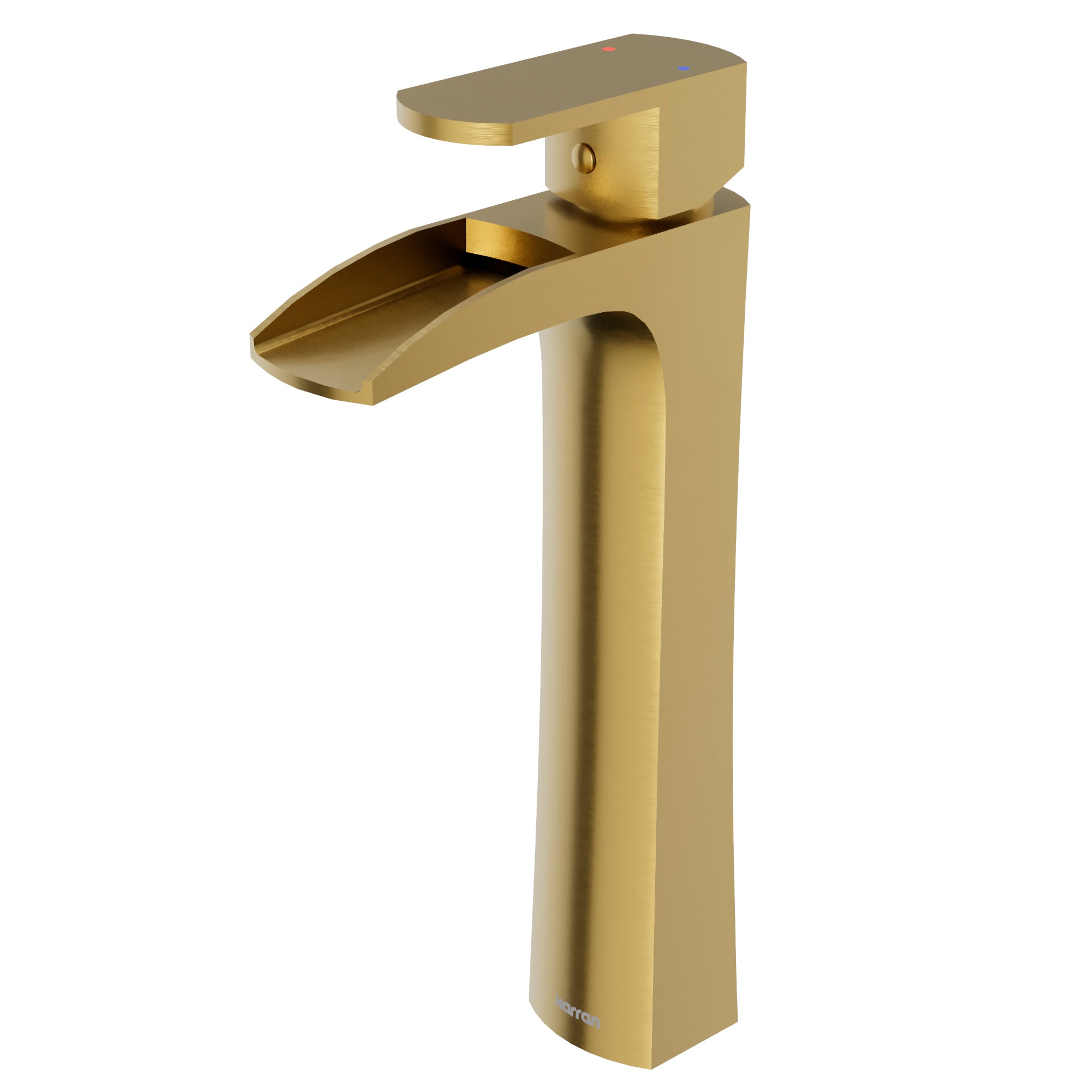 Karran Kassel 1.2 GPM Single Lever Handle Lead-free Brass ADA Bathroom Faucet, Vessel, Brushed Gold, KBF442BG