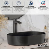 Karran Kassel 1.2 GPM Single Lever Handle Lead-free Brass ADA Bathroom Faucet, Vessel, Gunmetal Grey, KBF442GG