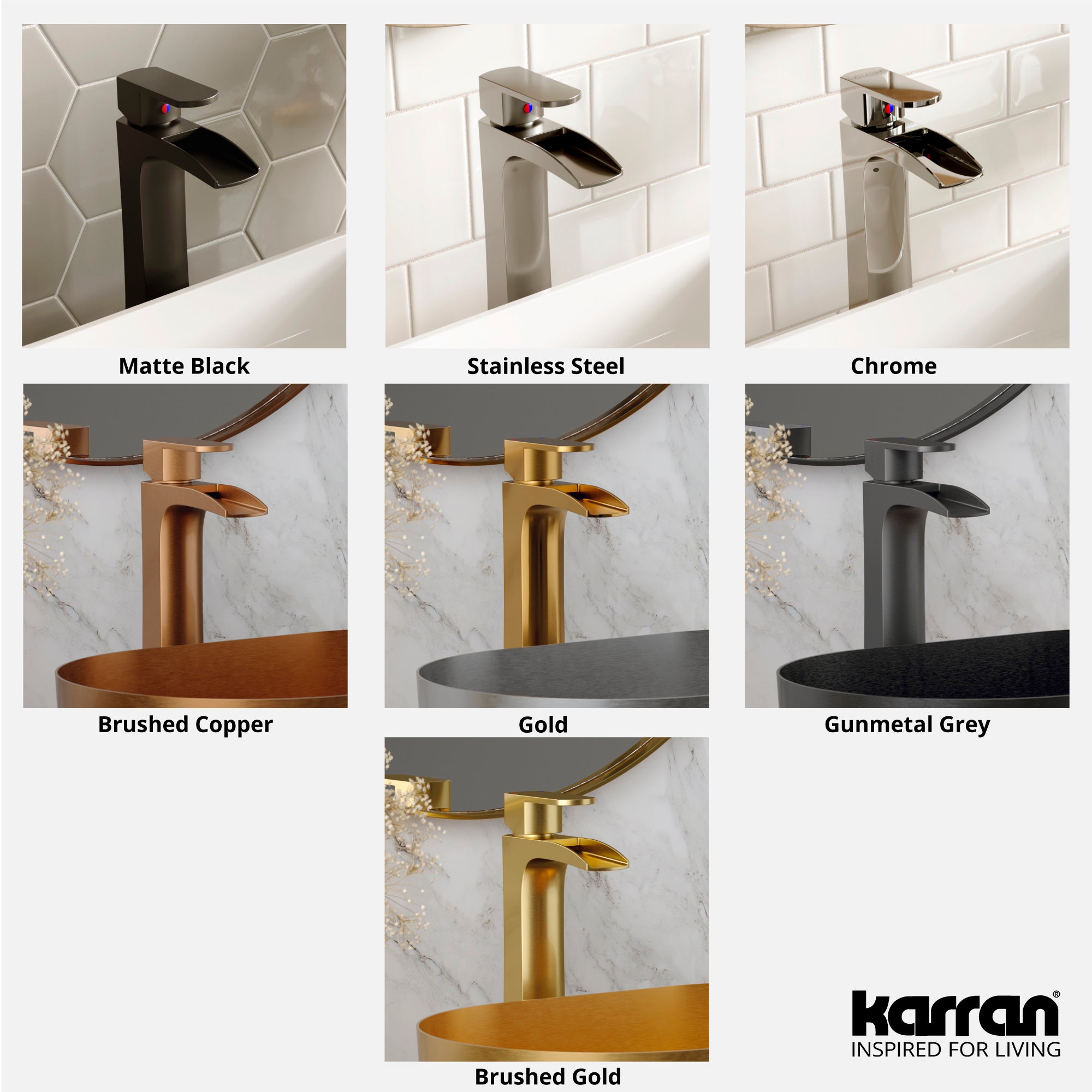 Karran Kassel 1.2 GPM Single Lever Handle Lead-free Brass ADA Bathroom Faucet, Vessel, Gunmetal Grey, KBF442GG