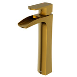 Karran Kassel 1.2 GPM Single Lever Handle Lead-free Brass ADA Bathroom Faucet, Vessel, Gold, KBF442G