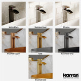 Karran Kassel 1.2 GPM Single Lever Handle Lead-free Brass ADA Bathroom Faucet, Vessel, Gold, KBF442G