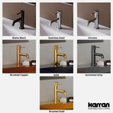 Karran Tryst 1.2 GPM Single Lever Handle Lead-free Brass ADA Bathroom Faucet, Basin, Brushed Copper, KBF460BC