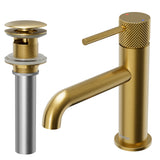 Karran Tryst 1.2 GPM Single Lever Handle Lead-free Brass ADA Bathroom Faucet, Basin, Brushed Gold, KBF460BG