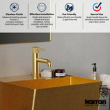 Karran Tryst 1.2 GPM Single Lever Handle Lead-free Brass ADA Bathroom Faucet, Basin, Brushed Gold, KBF460BG