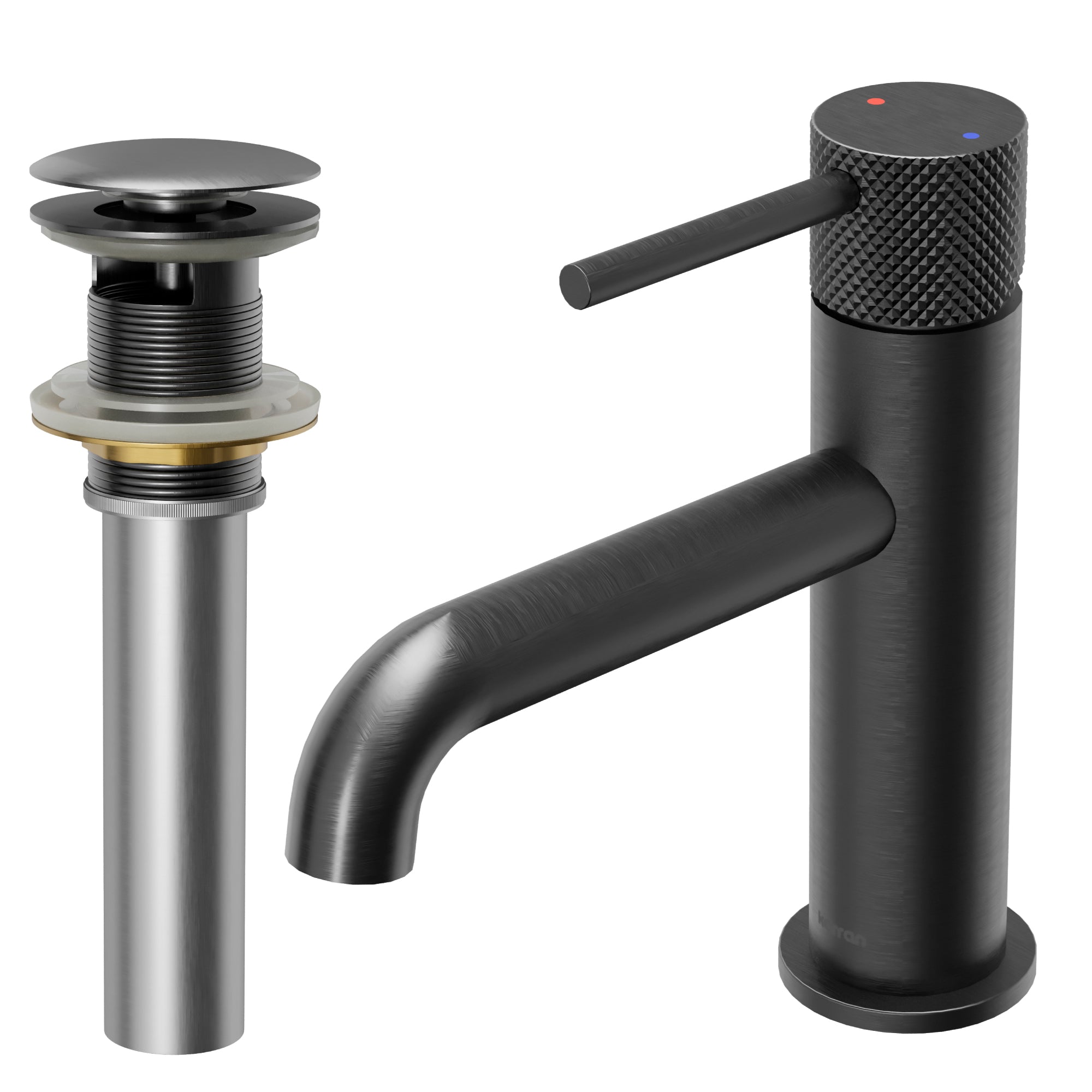 Karran Tryst 1.2 GPM Single Lever Handle Lead-free Brass ADA Bathroom Faucet, Basin, Gunmetal Grey, KBF460GG