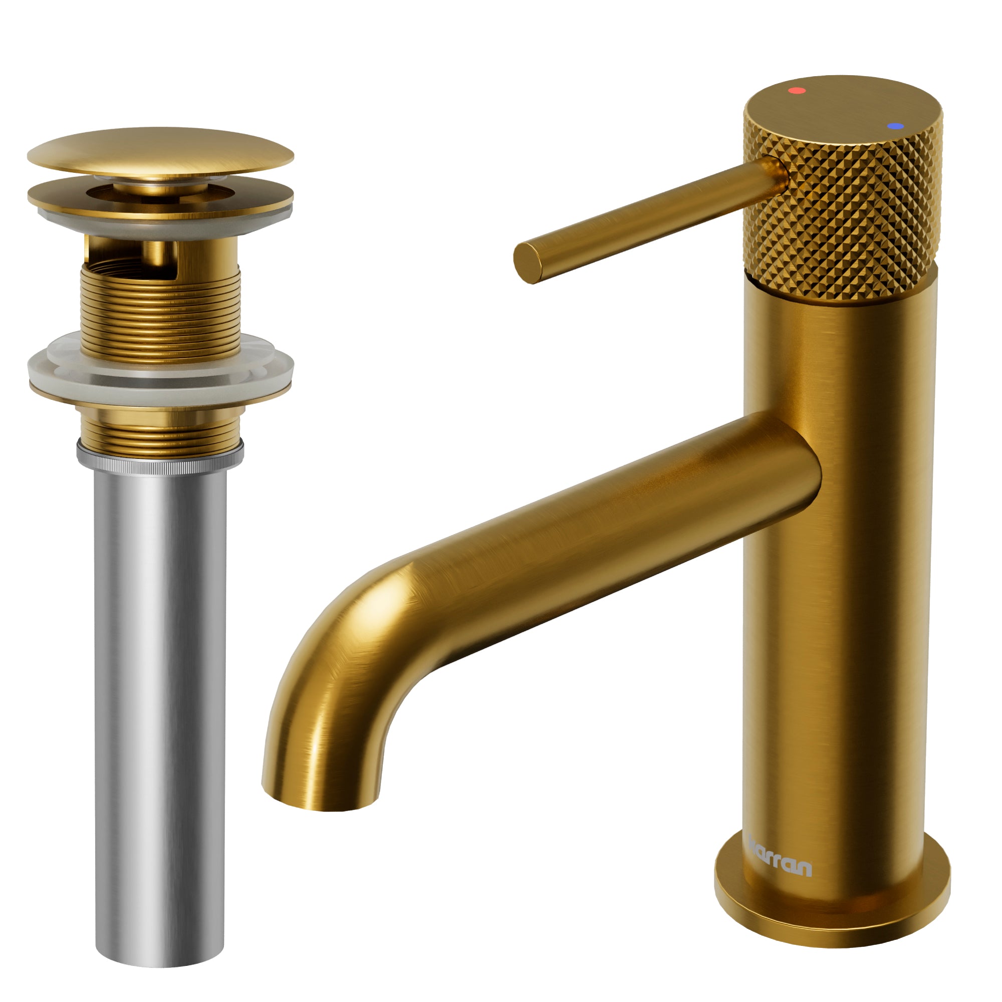 Karran Tryst 1.2 GPM Single Lever Handle Lead-free Brass ADA Bathroom Faucet, Basin, Gold, KBF460G