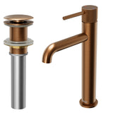 Karran Tryst 1.2 GPM Single Lever Handle Lead-free Brass ADA Bathroom Faucet, Vessel, Brushed Copper, KBF462BC