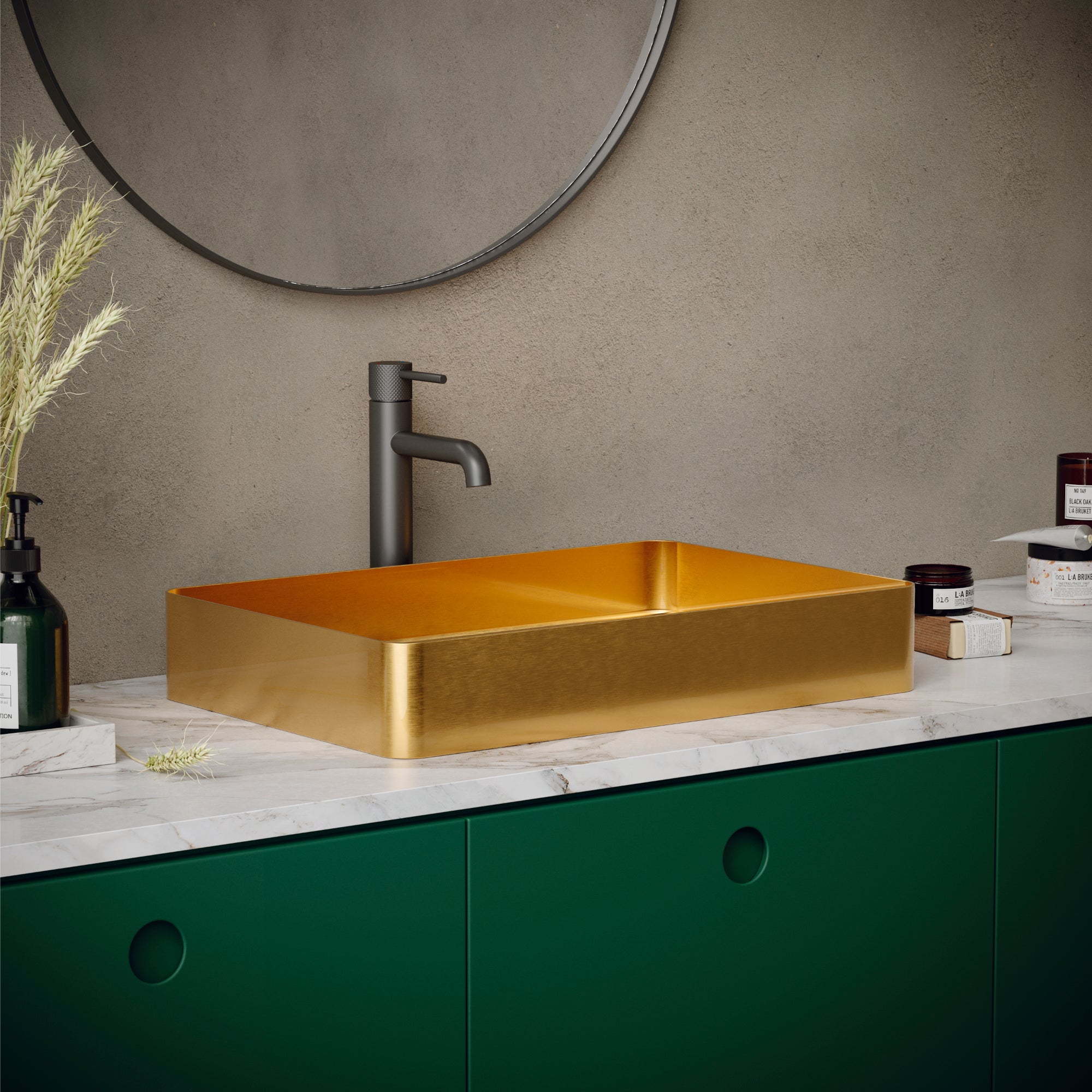 Karran Tryst 1.2 GPM Single Lever Handle Lead-free Brass ADA Bathroom Faucet, Vessel, Gunmetal Grey, KBF462GG