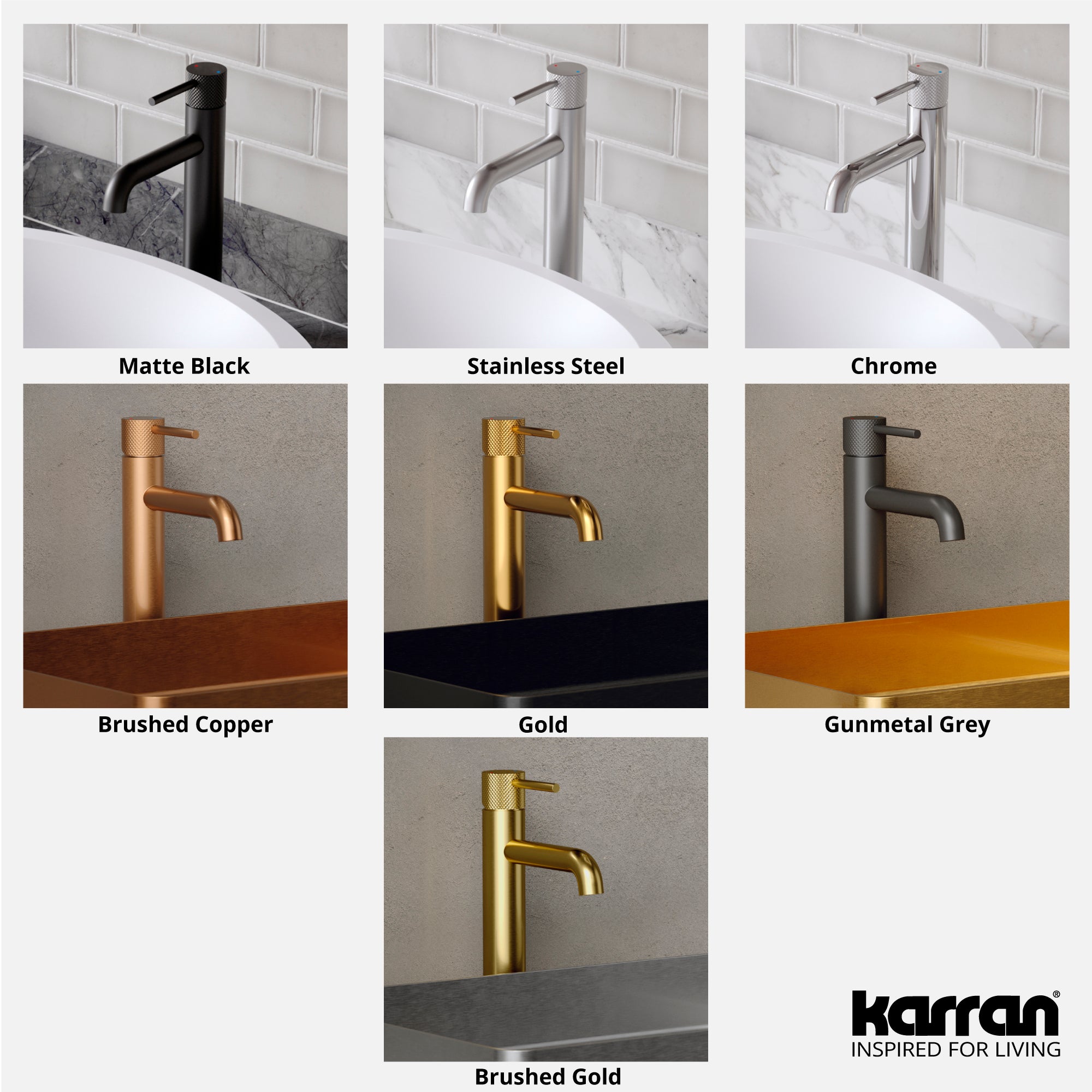 Karran Tryst 1.2 GPM Single Lever Handle Lead-free Brass ADA Bathroom Faucet, Vessel, Gunmetal Grey, KBF462GG