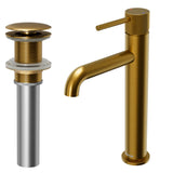 Karran Tryst 1.2 GPM Single Lever Handle Lead-free Brass ADA Bathroom Faucet, Vessel, Gold, KBF462G