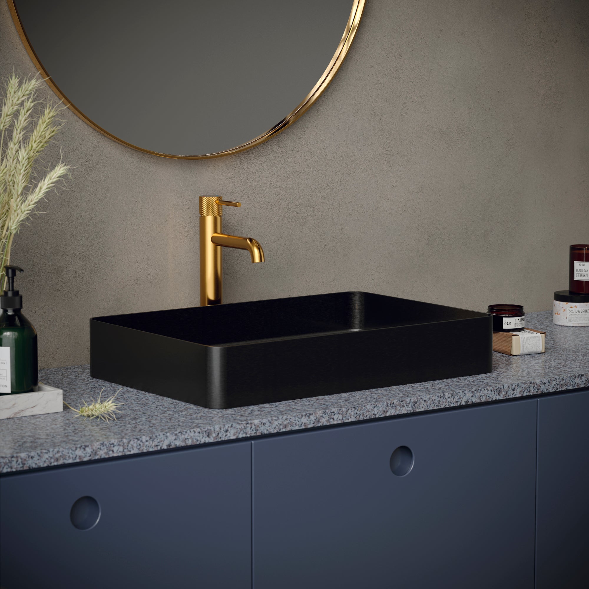 Karran Tryst 1.2 GPM Single Lever Handle Lead-free Brass ADA Bathroom Faucet, Vessel, Gold, KBF462G