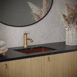 Karran Vineyard 1.2 GPM Single Lever Handle Lead-free Brass ADA Bathroom Faucet, Basin, Brushed Copper, KBF470BC