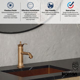 Karran Vineyard 1.2 GPM Single Lever Handle Lead-free Brass ADA Bathroom Faucet, Basin, Brushed Copper, KBF470BC