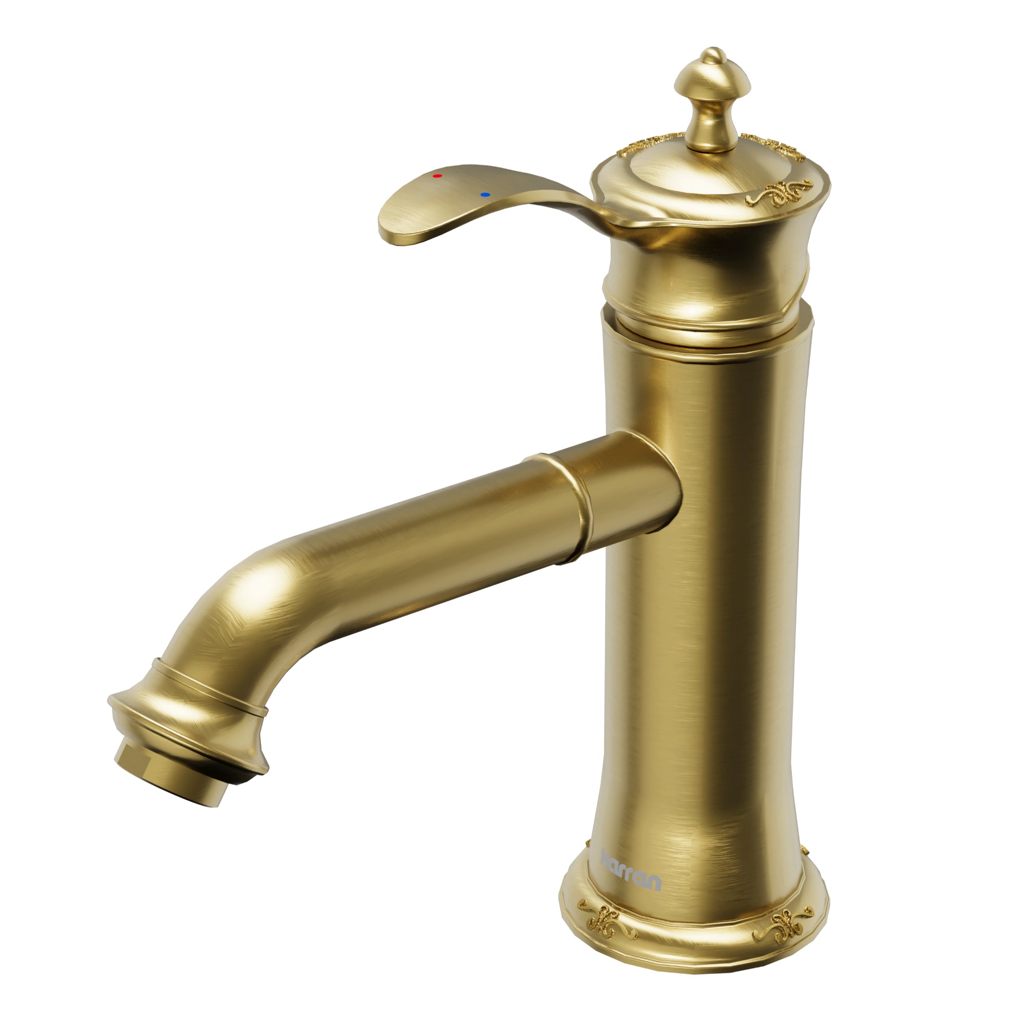 Karran Vineyard 1.2 GPM Single Lever Handle Lead-free Brass ADA Bathroom Faucet, Basin, Brushed Gold, KBF470BG