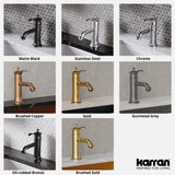 Karran Vineyard 1.2 GPM Single Lever Handle Lead-free Brass ADA Bathroom Faucet, Basin, Gunmetal Grey, KBF470GG