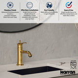 Karran Vineyard 1.2 GPM Single Lever Handle Lead-free Brass ADA Bathroom Faucet, Basin, Gold, KBF470G