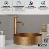 Karran Vineyard 1.2 GPM Single Lever Handle Lead-free Brass ADA Bathroom Faucet, Vessel, Brushed Copper, KBF472BC