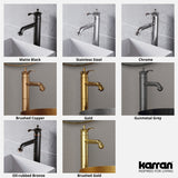 Karran Vineyard 1.2 GPM Single Lever Handle Lead-free Brass ADA Bathroom Faucet, Vessel, Brushed Copper, KBF472BC