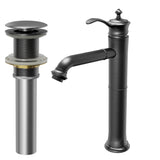 Karran Vineyard 1.2 GPM Single Lever Handle Lead-free Brass ADA Bathroom Faucet, Vessel, Gunmetal Grey, KBF472GG