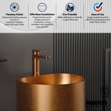 Karran Venda 1.2 GPM Single Lever Handle Lead-free Brass ADA Bathroom Faucet, Basin, Brushed Copper, KBF510BC